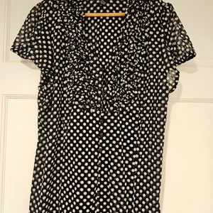 INC polka dot blouse